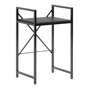 Ραφιέρα στήριξης πλυντηρίου - στεγνωτηρίου Delavar pakoworld μέταλλο μαύρο 72x60x116εκ