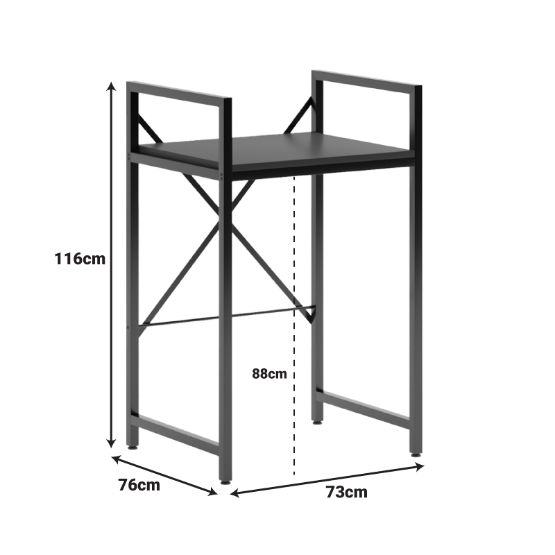 Ραφιέρα στήριξης πλυντηρίου - στεγνωτηρίου Delavar pakoworld μέταλλο λευκό 72x60x116εκ