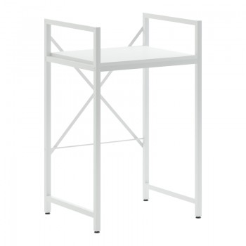 Ραφιέρα στήριξης πλυντηρίου - στεγνωτηρίου Delavar pakoworld μέταλλο λευκό 72x60x116εκ