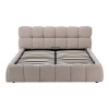 Κρεβάτι Jeby pakoworld ύφασμα σε μπεζ απόχρωση με αποθηκευτικό χώρο 160x200εκ