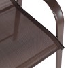 Σκαμπό μπαρ μεσαίου ύψους Calan pakoworld σκούρο καφέ μέταλλο-textilene σε καφέ απόχρωση 55x70x114εκ