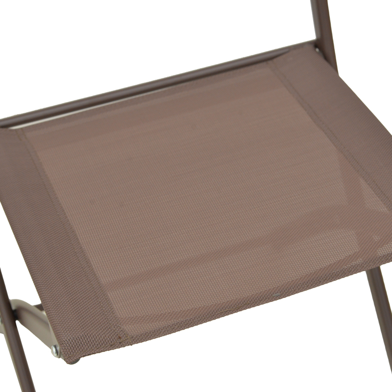 Καρέκλα Jeve pakoworld πτυσσόμενη σαμπανιζέ μέταλλο και textilene 46x51x81εκ