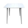 Τραπέζι Vista pakoworld αλουμίνιο σε λευκή απόχρωση 80x80x72εκ