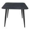 Τραπέζι Vista pakoworld αλουμίνιο σε μαύρη απόχρωση 80x80x72εκ
