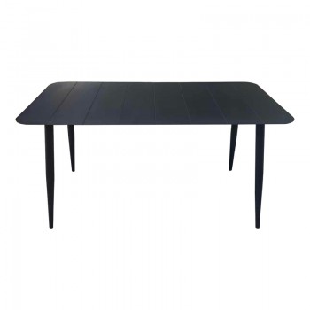 Τραπέζι Vista pakoworld αλουμίνιο σε μαύρη απόχρωση 150x80x72εκ