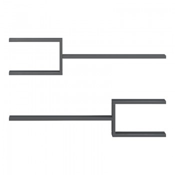 Ραφιέρα τοίχου Galler pakoworld ανθρακί 79x19.5x18εκ