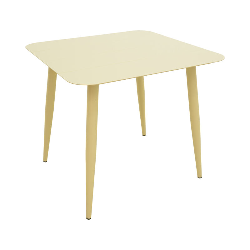 Τραπέζι Vista pakoworld αλουμίνιο σε σαμπανί απόχρωση 80x80x72εκ