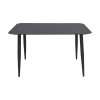 Τραπέζι Vista pakoworld αλουμίνιο σε μαύρη απόχρωση 120x70x72εκ