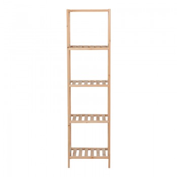 Ραφιέρα δαπέδου Zendia pakoworld ξύλο ελάτου σε φυσική απόχρωση 35x30x130εκ