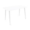 Τραπέζι Vista pakoworld αλουμίνιο σε λευκή απόχρωση 120x70x72εκ
