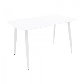 Τραπέζι Vista pakoworld αλουμίνιο σε λευκή απόχρωση 120x70x72εκ