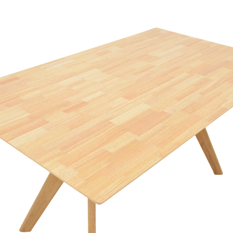 Τραπέζι Raffles pakoworld rubberwood με mdf σε φυσική απόχρωση 150x90x76εκ