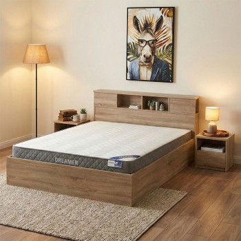 Κρεβάτι με στρώμα Olympus-Dreamer pakoworld sonoma 160x200εκ