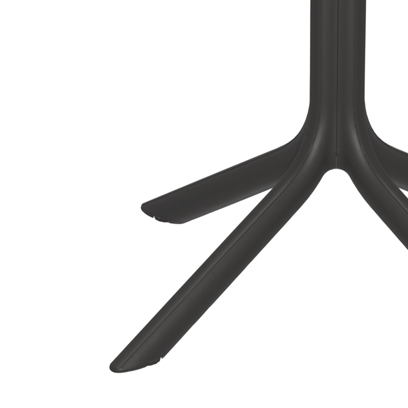 Τραπέζι Groovy pakoworld pp διατρητο ανθρακί 60x60x76εκ