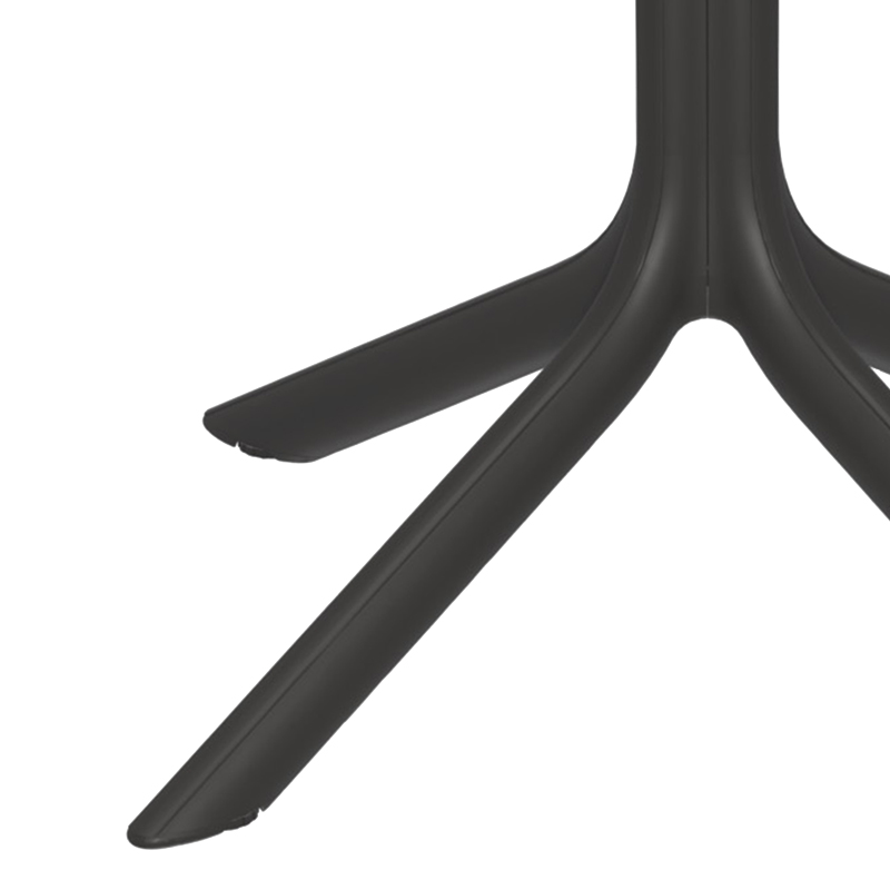 Τραπέζι Groovy pakoworld διατρητο pp ανθρακί 80x80x74εκ