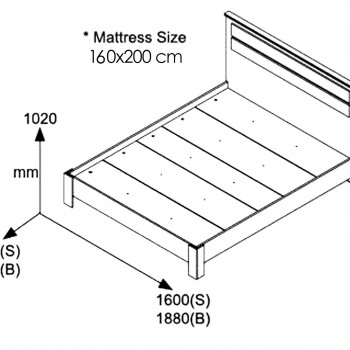 Κρεβάτι διπλό OLYMPUS pakoworld σε χρώμα castillo-toro 160x200εκ