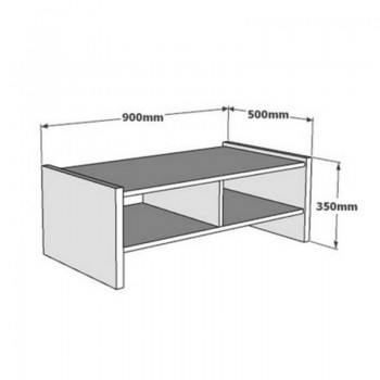Τραπέζι σαλονιού Tiena pakoworld σε oak απόχρωση 90x50x35εκ