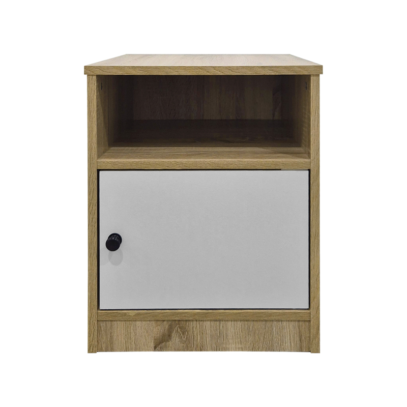 Κομοδίνο Lenea pakoworld sonoma-λευκό 40x40x50εκ