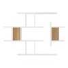 Ραφιέρα τοίχου Ledia pakoworld λευκό με oak 110,6x14,5x78εκ