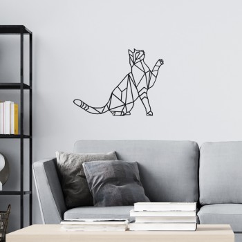 Διακοσμητικό τοίχου Cathy pakooworld μαύρο μεταλλικό 40x0,15x40εκ