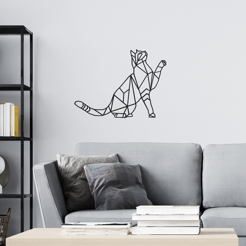 Διακοσμητικό τοίχου Cathy pakooworld μαύρο μεταλλικό 40x0,15x40εκ