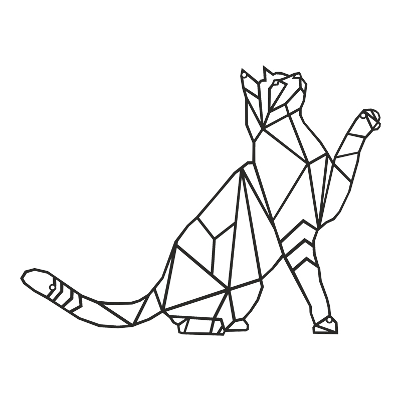 Διακοσμητικό τοίχου Cathy pakooworld μαύρο μεταλλικό 40x0,15x40εκ