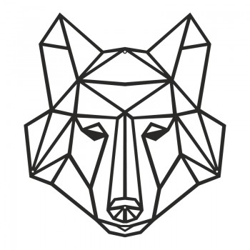 Διακοσμητικό τοίχου Wolfo pakooworld μαύρο μεταλλικό 40x0,15x40εκ