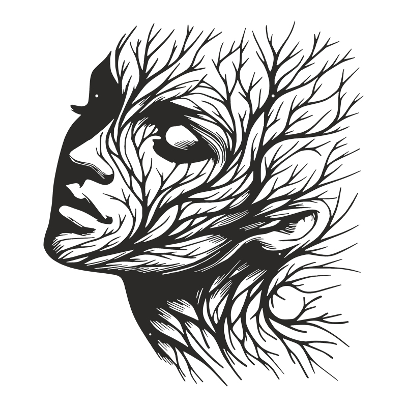 Διακοσμητικό τοίχου Solfy pakooworld μαύρο μεταλλικό 80x0,15x80εκ