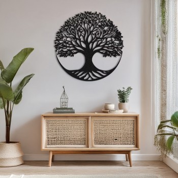 Διακοσμητικό τοίχου Lifeto pakooworld μαύρο μεταλλικό Φ80x0,15εκ