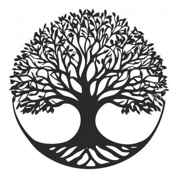 Διακοσμητικό τοίχου Lifeto pakooworld μαύρο μεταλλικό Φ80x0,15εκ