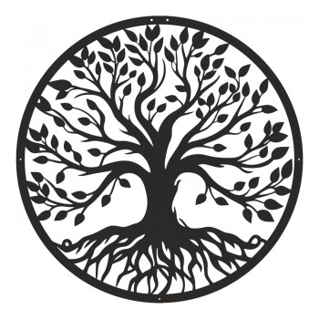 Διακοσμητικό τοίχου Treelife pakooworld μαύρο μεταλλικό Φ80x0,15εκ