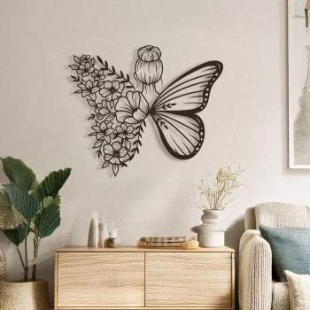 Διακοσμητικό τοίχου Terfia pakooworld μαύρο μεταλλικό 60x0,15x60εκ