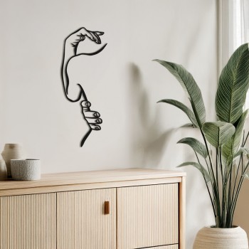 Διακοσμητικό τοίχου Femalo pakooworld μαύρο μεταλλικό 20x0,15x50εκ