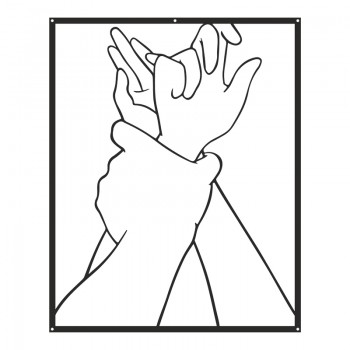 Διακοσμητικό τοίχου Handia pakooworld μαύρο μεταλλικό 40x0,15x50εκ