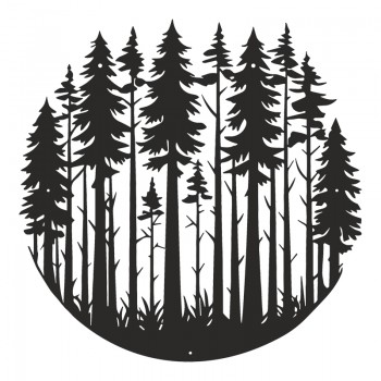 Διακοσμητικό τοίχου Foren pakooworld μαύρο μεταλλικό Φ50x0,15εκ