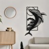 Διακοσμητικό τοίχου Whale pakooworld μαύρο μεταλλικό 38x0,15x50εκ
