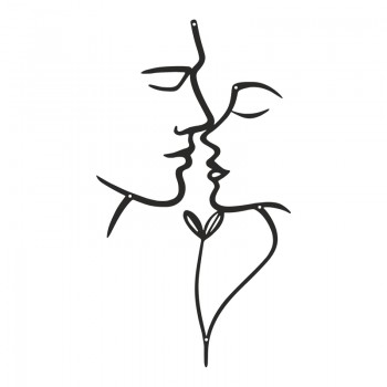 Διακοσμητικό τοίχου Lovia pakooworld μαύρο μεταλλικό 28x0,15x50εκ