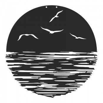 Διακοσμητικό τοίχου Seline pakooworld μαύρο μεταλλικό Φ40x0,15εκ