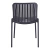 Καρέκλα Teragi στοιβαζόμενη pakoworld pp με UV protection ανθρακί 58x43.5x82εκ