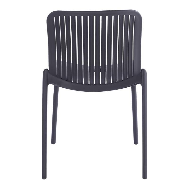 Καρέκλα Teragi στοιβαζόμενη pakoworld pp με UV protection ανθρακί 58x43.5x82εκ