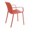 Πολυθρόνα Teragi στοιβαζόμενη pakoworld pp με UV protection terracotta 59x57x82εκ