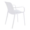 Πολυθρόνα Teragi στοιβαζόμενη pakoworld pp με UV protection λευκή 59x57x82εκ