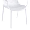 Πολυθρόνα Teragi στοιβαζόμενη pakoworld pp με UV protection λευκή 59x57x82εκ