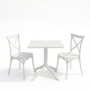 Τραπεζαρία Groovy Crossie pakoworld σετ 3τεμ λευκό PP 60x60x76εκ