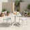 Τραπεζαρία Groovy Crossie pakoworld σετ 3τεμ λευκό PP 60x60x76εκ