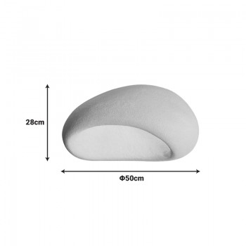Φωτιστικό οροφής led Zulcere pakoworld E27 λευκό ps 50x28εκ