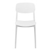 Καρέκλα Berdian pakoworld στοιβαζόμενη pp λευκό 38x49x79εκ