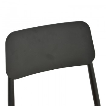 Καρέκλα Giardino pakoworld στοιβαζόμενη αλουμίνιο σε μαύρη -pe rattan σε φυσική απόχρωση 45x56x82εκ