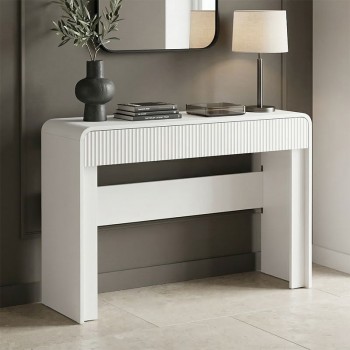 Κονσόλα Zeplen pakoworld λευκό mdf 110x38x75εκ