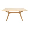 Τραπεζαρία Raffles pakoworld σετ 5τεμ rubberwood με pe rattanσε φυσική απόχρωση 150x90x76εκ